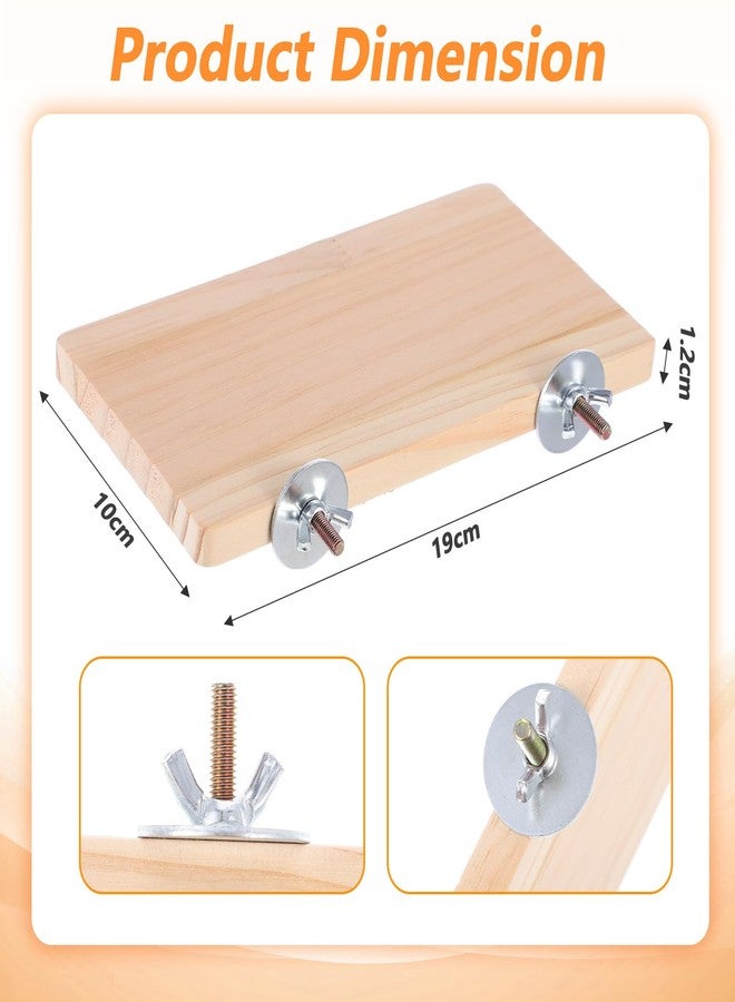 Zelphvt Wooden Parrot Perch Corner Bird Perch Platform Flat Stand 7.48 × 3.93 Inches Wood Perch Birds Platform Parrot Stand for Bird Cages Corner Shelf for Parakeet Cockatiel Lovebird Rat Hamster - Image 2